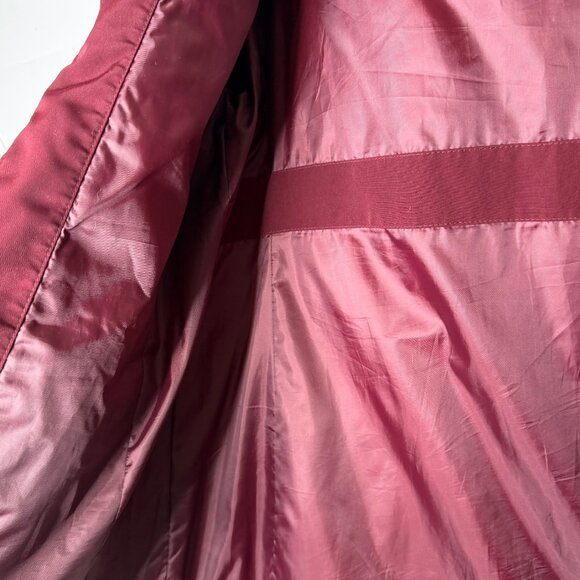 Croft & Barrow Women’s Coat Lg Maroon Parka Removable Hood Zip Snap Front - Picture 7 of 11